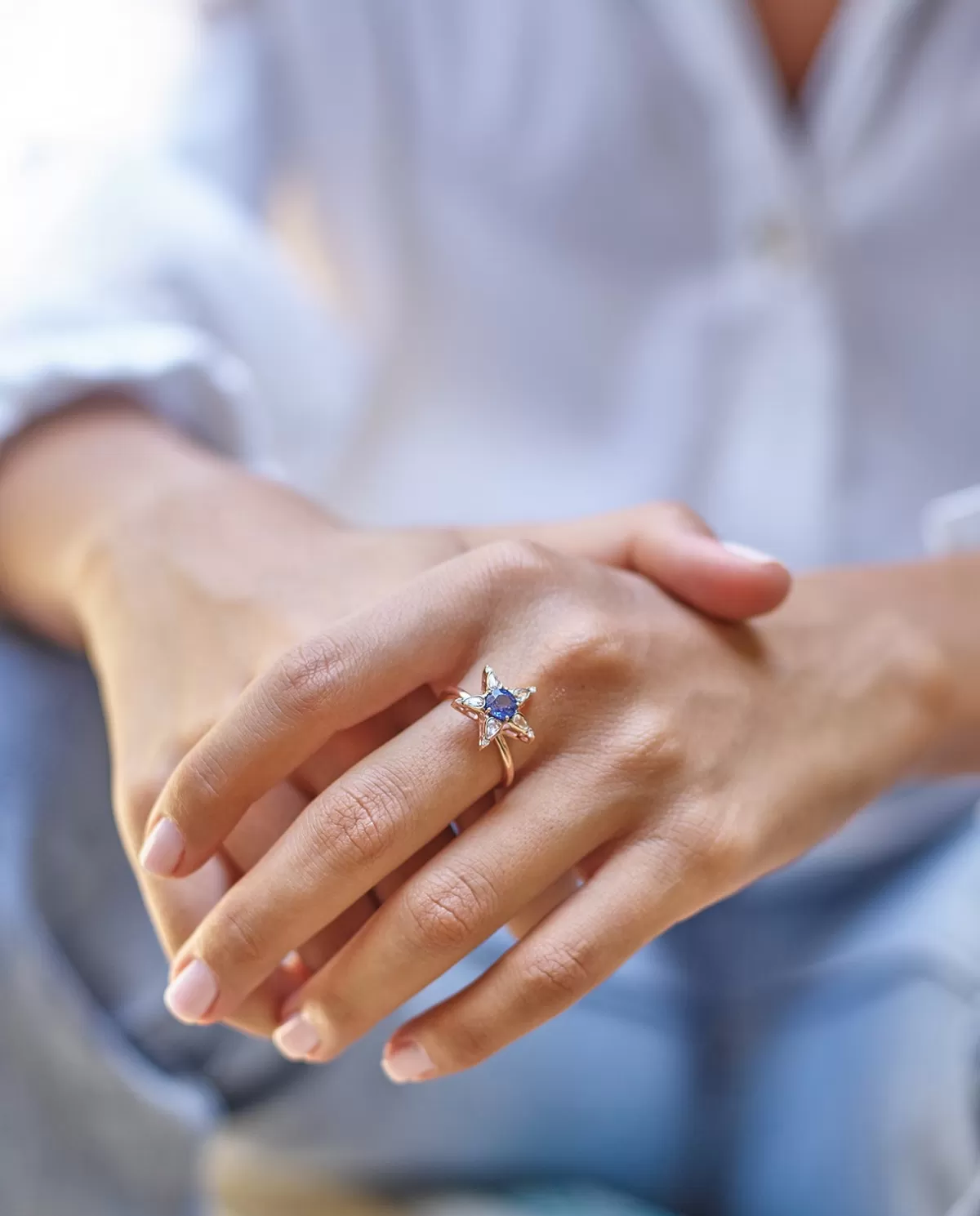 Selim Mouzannar Rings-Istanbul Ringblue Sapphire - Diamonds