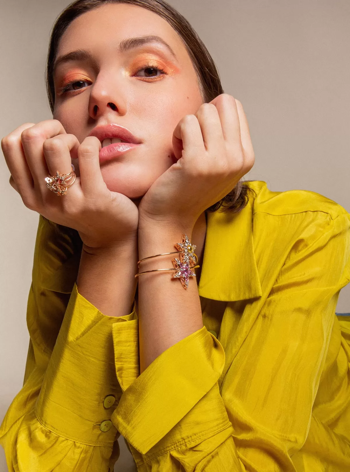 Selim Mouzannar Rings-Istanbul Ringorange Sapphire - Diamonds