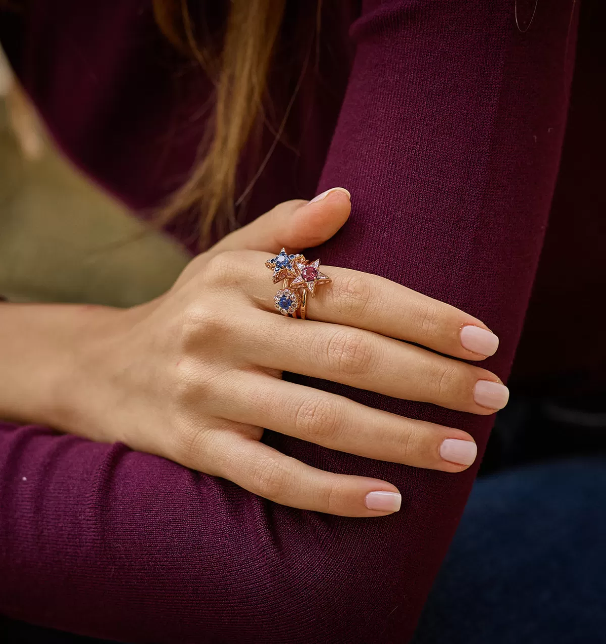 Selim Mouzannar Rings-Istanbul Ringrhodolite - Diamonds