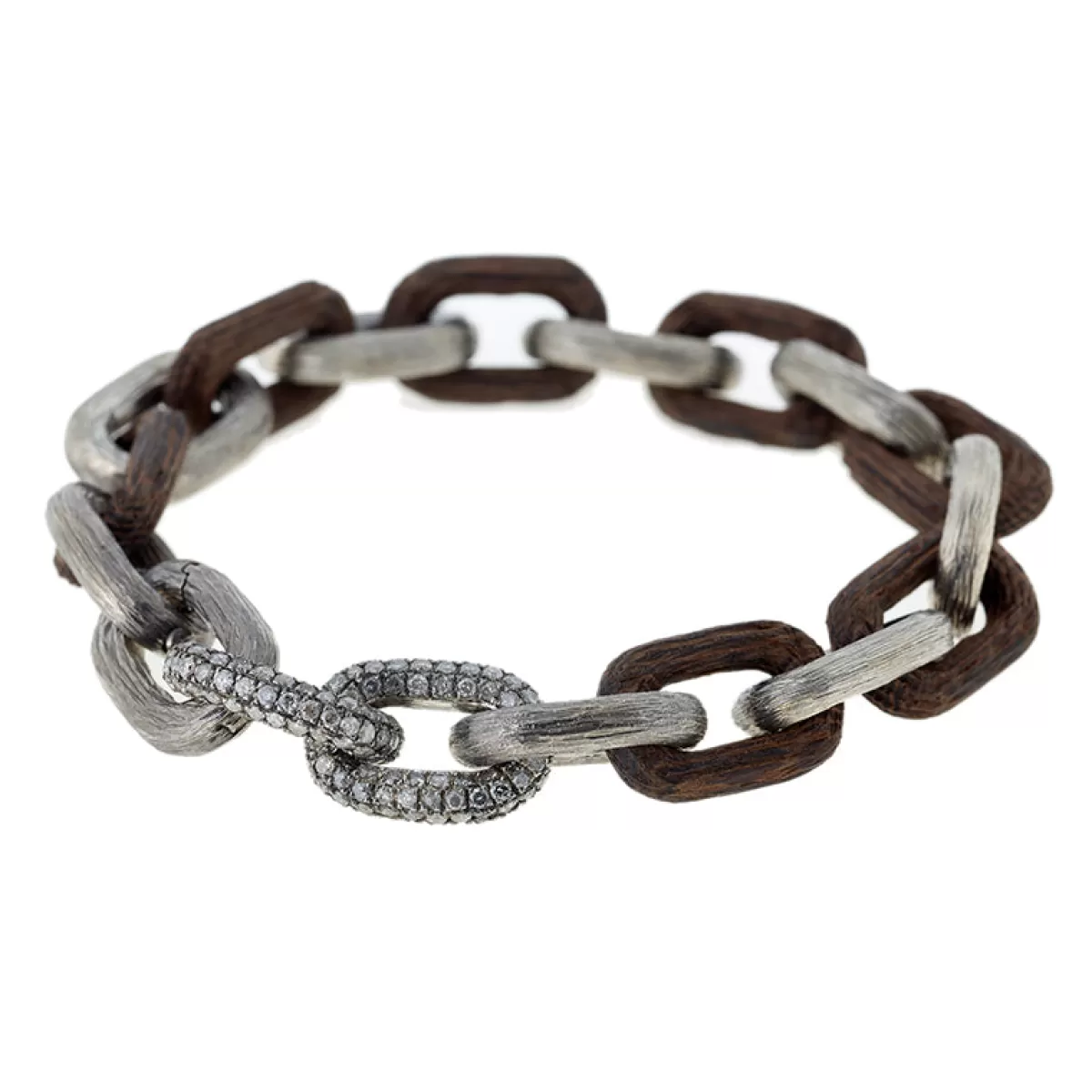Selim Mouzannar Bracelets-Link Braceletici Grey Diamonds