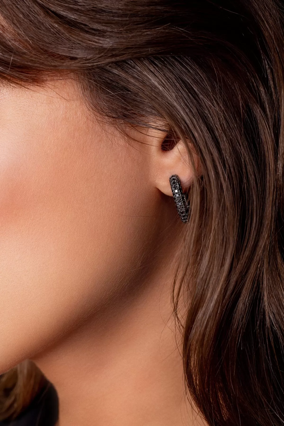 Selim Mouzannar Earrings-Link Earringblack Diamonds