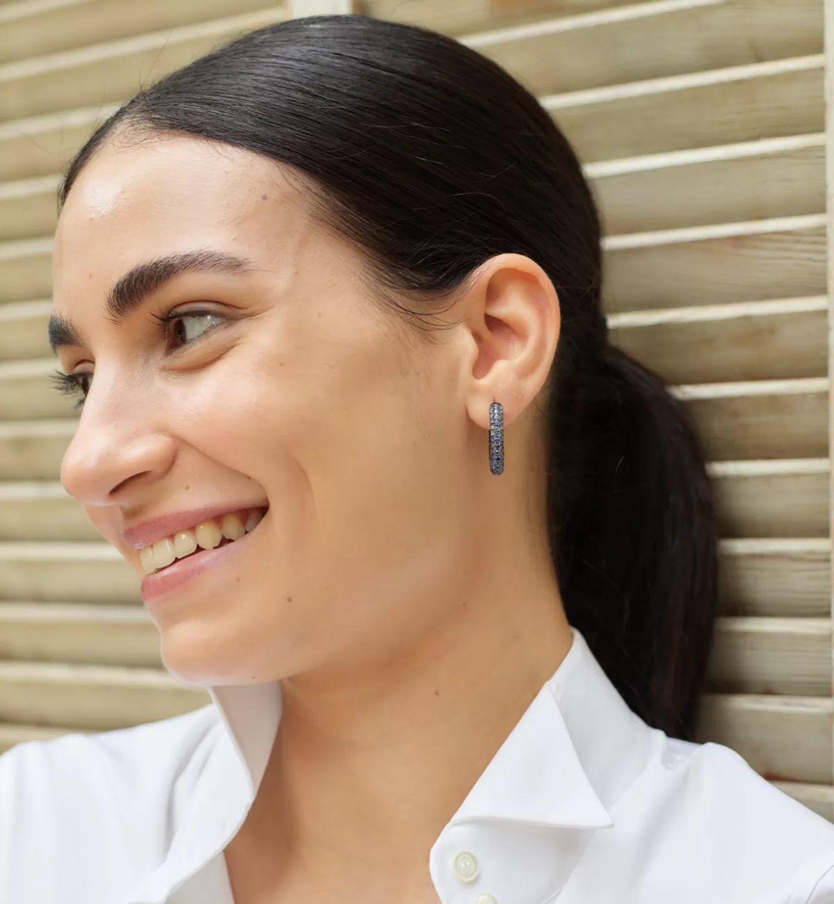 Selim Mouzannar Earrings-Link Earringblue Sapphires
