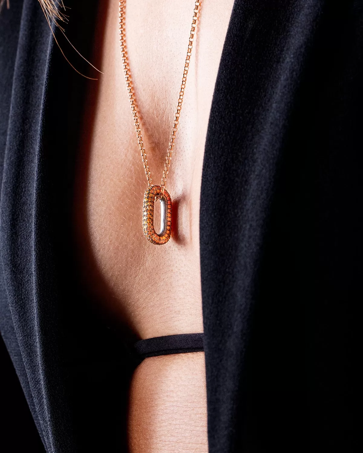 Selim Mouzannar Pendants-Link Pendantorange Sapphires