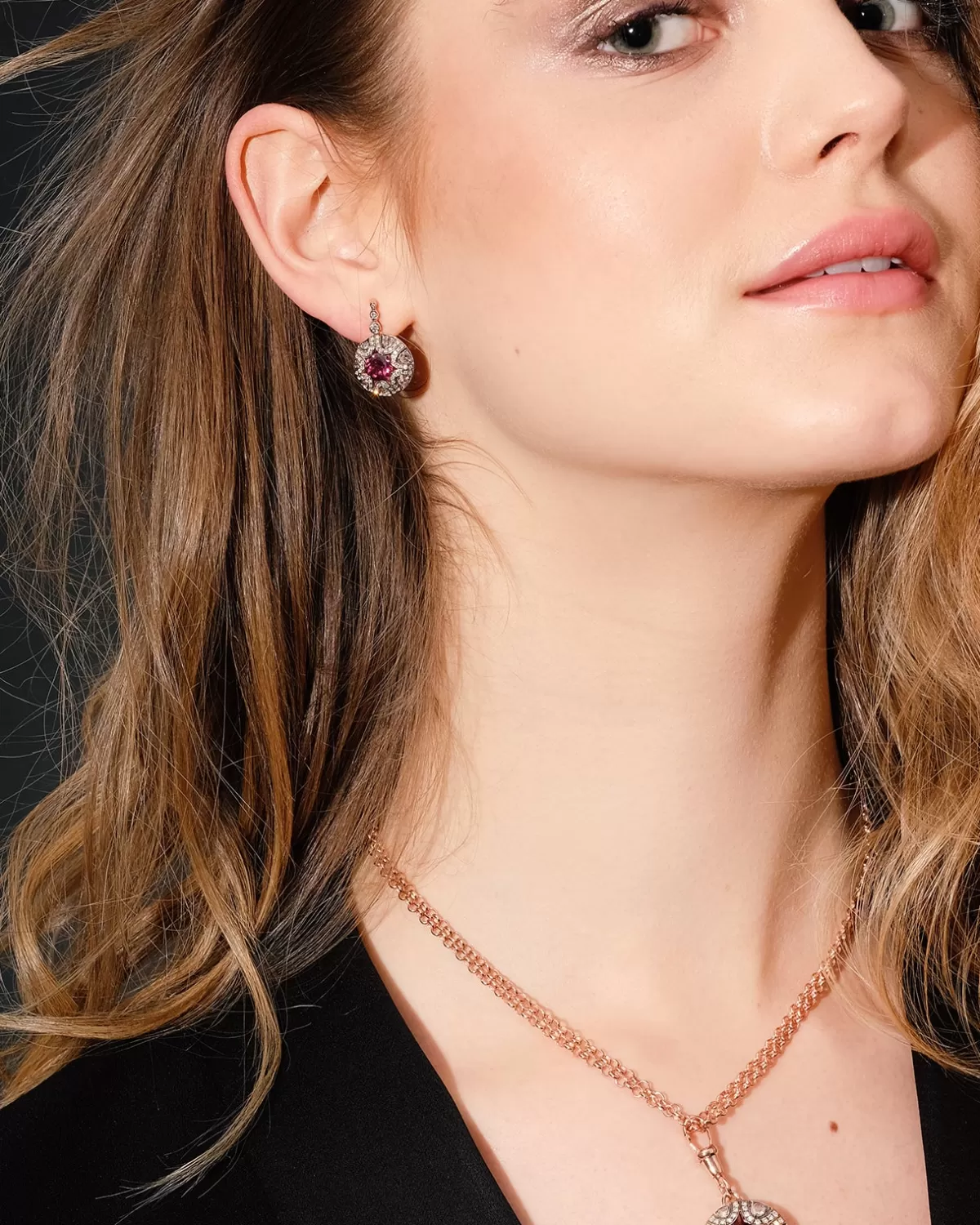 Selim Mouzannar Earrings-Mille Et Une Nuits Earringsrhodolites - Diamonds
