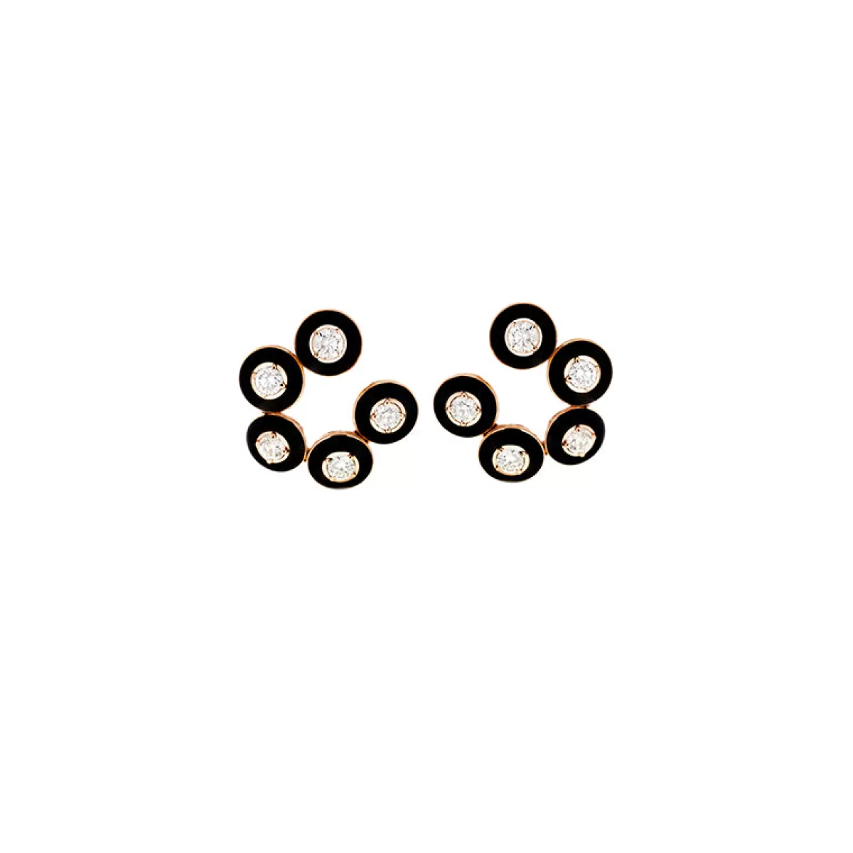 Selim Mouzannar Earrings-Mina Black Earringsdiamonds
