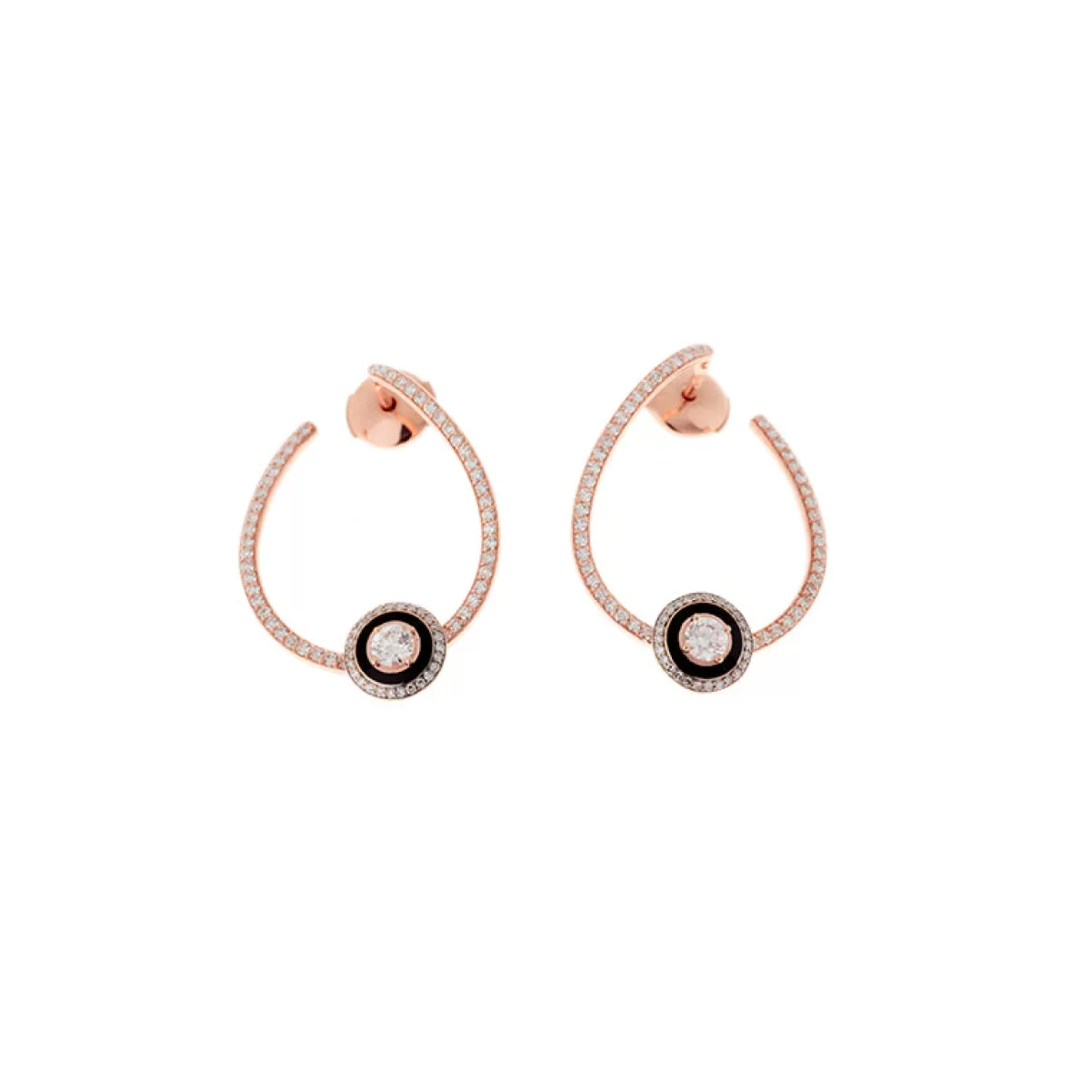 Selim Mouzannar Earrings-Mina Black Earringsdiamonds