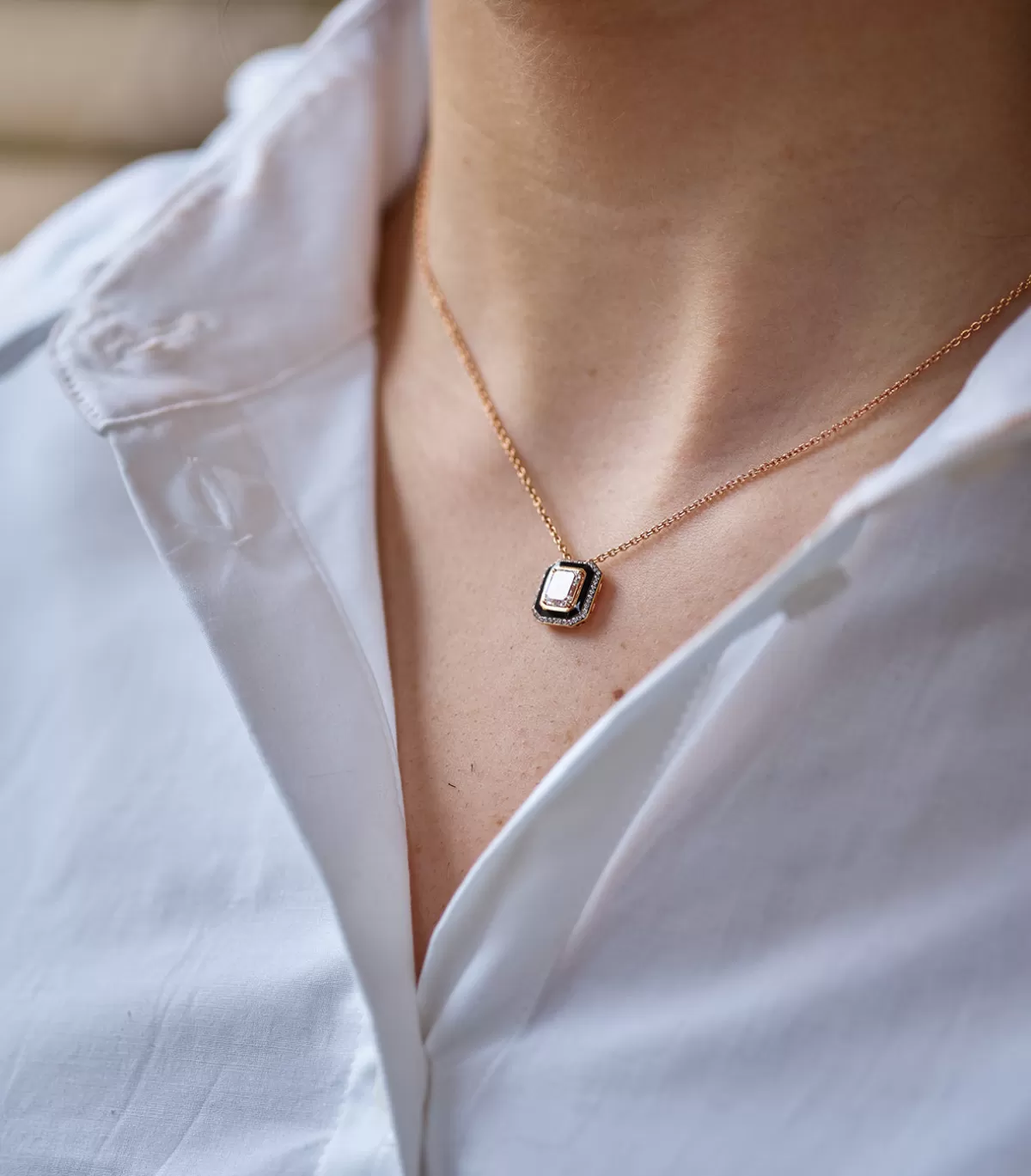 Selim Mouzannar Pendants-Mina Black Pendantmorganite - Diamonds