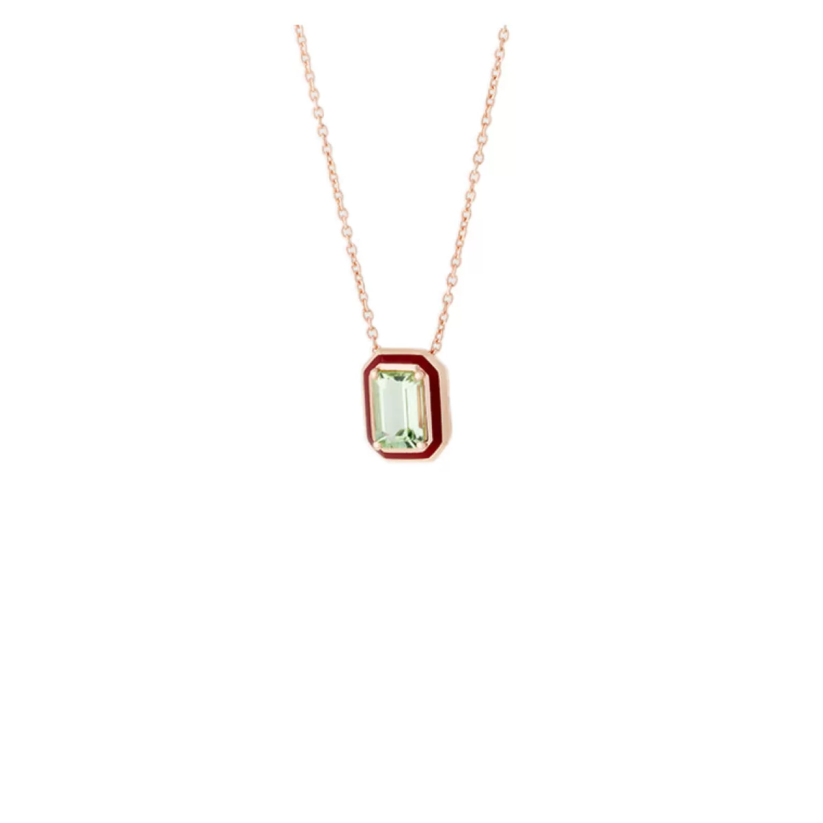 Selim Mouzannar Pendants-Mina Dark Red Pendantgreen Tourmaline