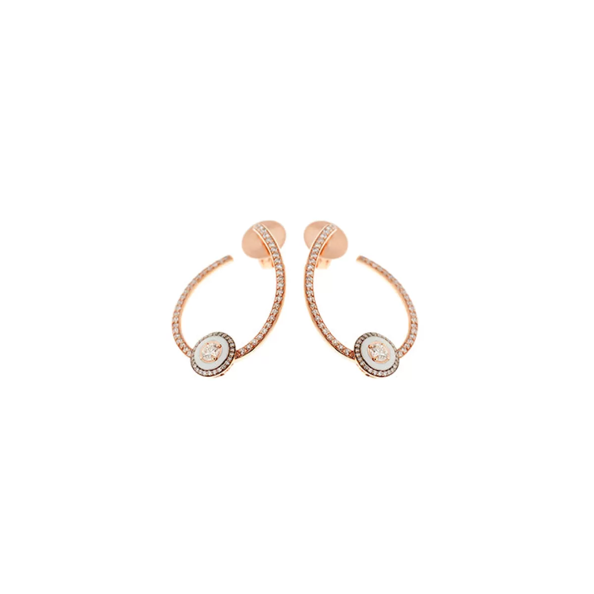 Selim Mouzannar Earrings-Mina Ivory Earringsdiamonds