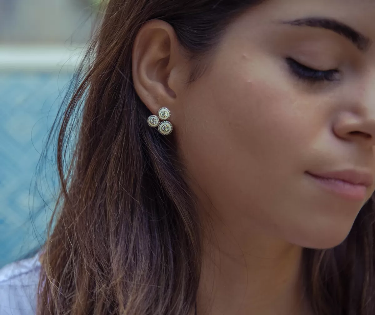 Selim Mouzannar Earrings-Mina Ivory Earringsdiamonds
