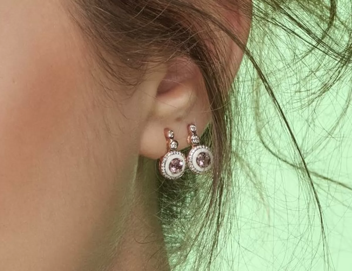 Selim Mouzannar Earrings-Mina Ivory Earringspink Tourmalines - Diamonds