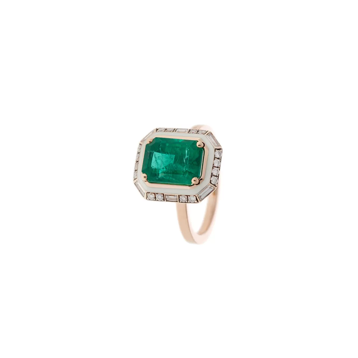 Selim Mouzannar Rings-Mina Ivory Ringemerald - Diamonds