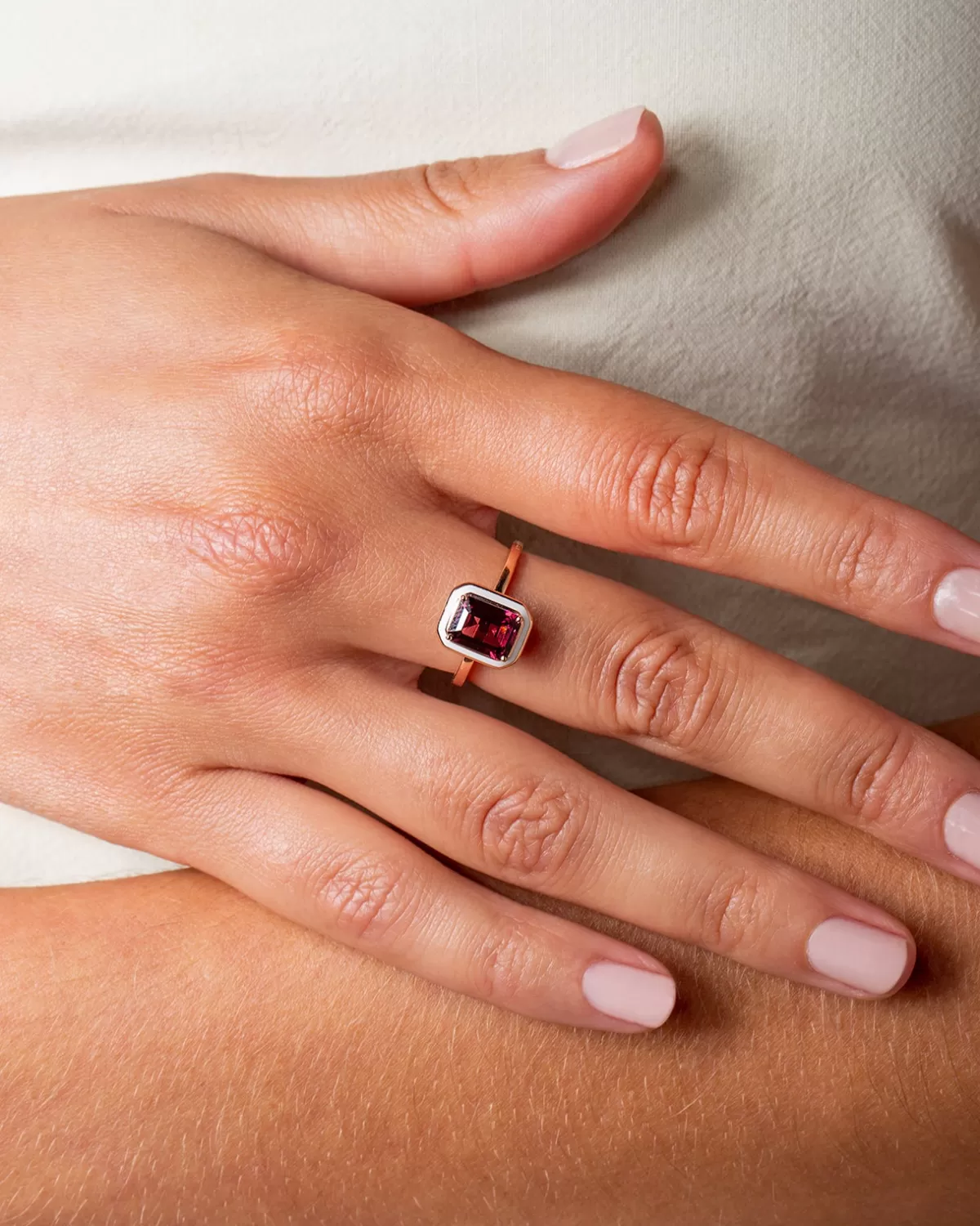 Selim Mouzannar Rings-Mina Ivory Ringrhodolite