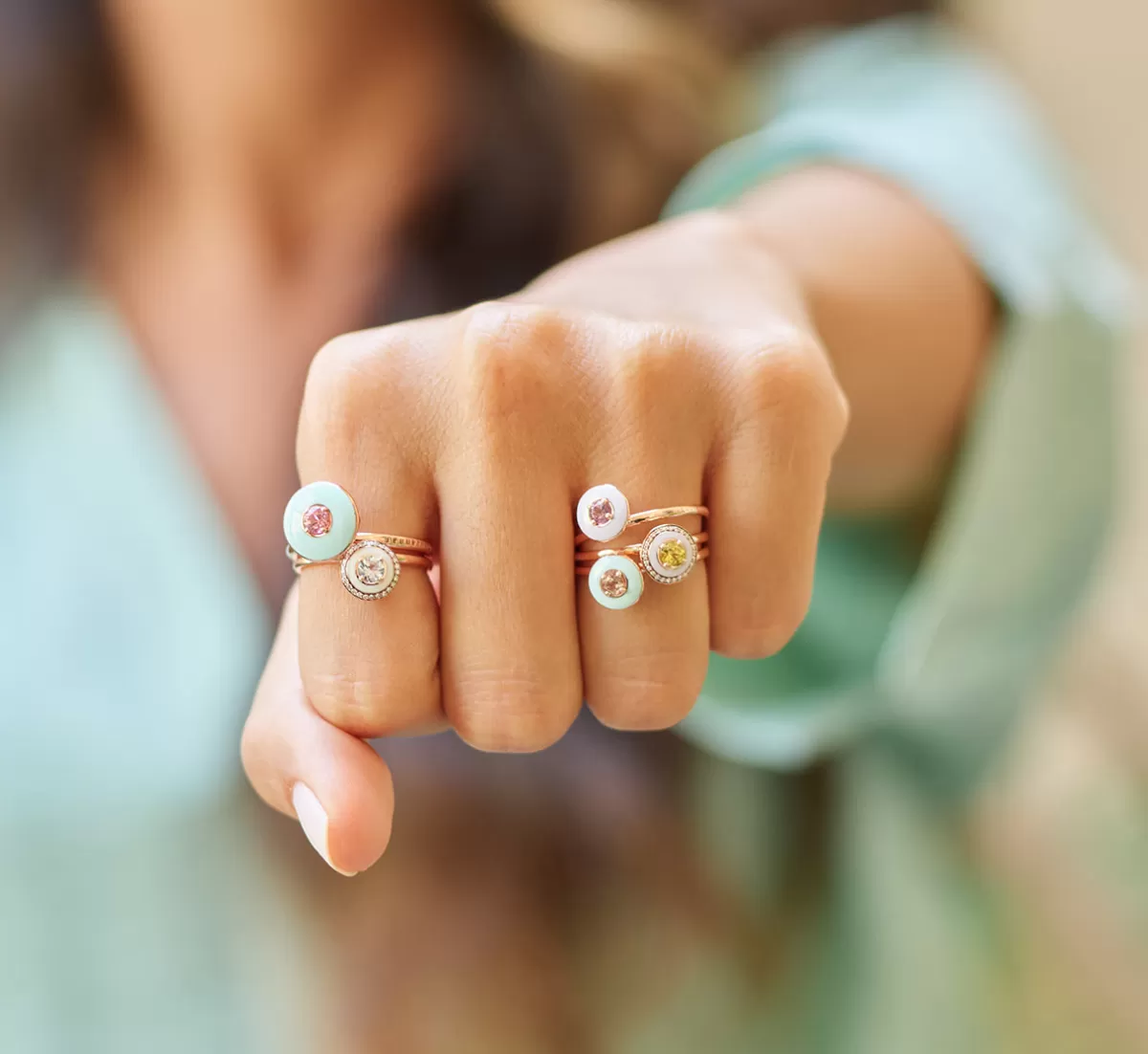 Selim Mouzannar Rings-Mina Ivory Ringyellow Tourmaline - Diamonds