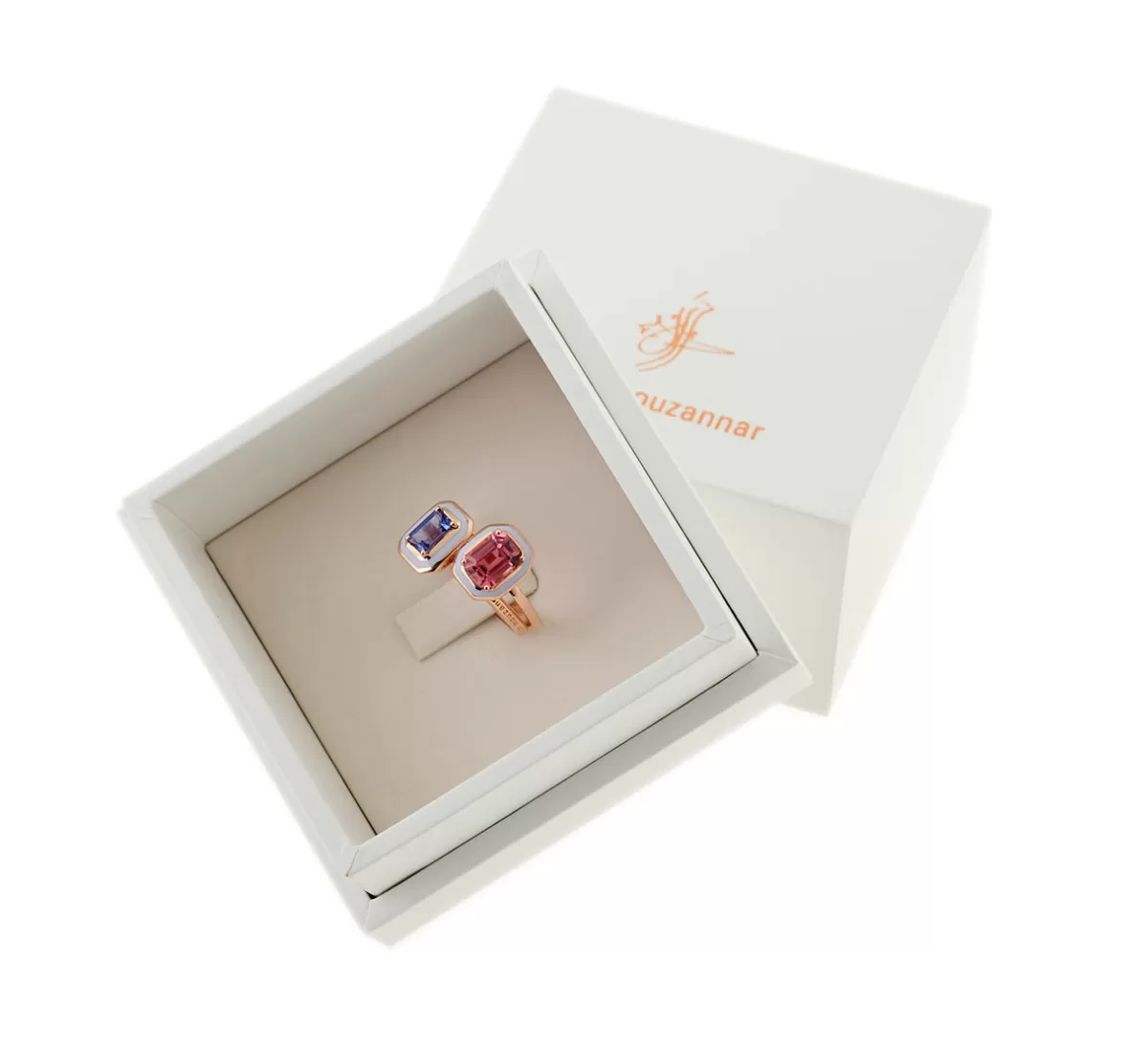 Selim Mouzannar Rings-Mina Light Blue Ringpink Tourmaline - Diamonds