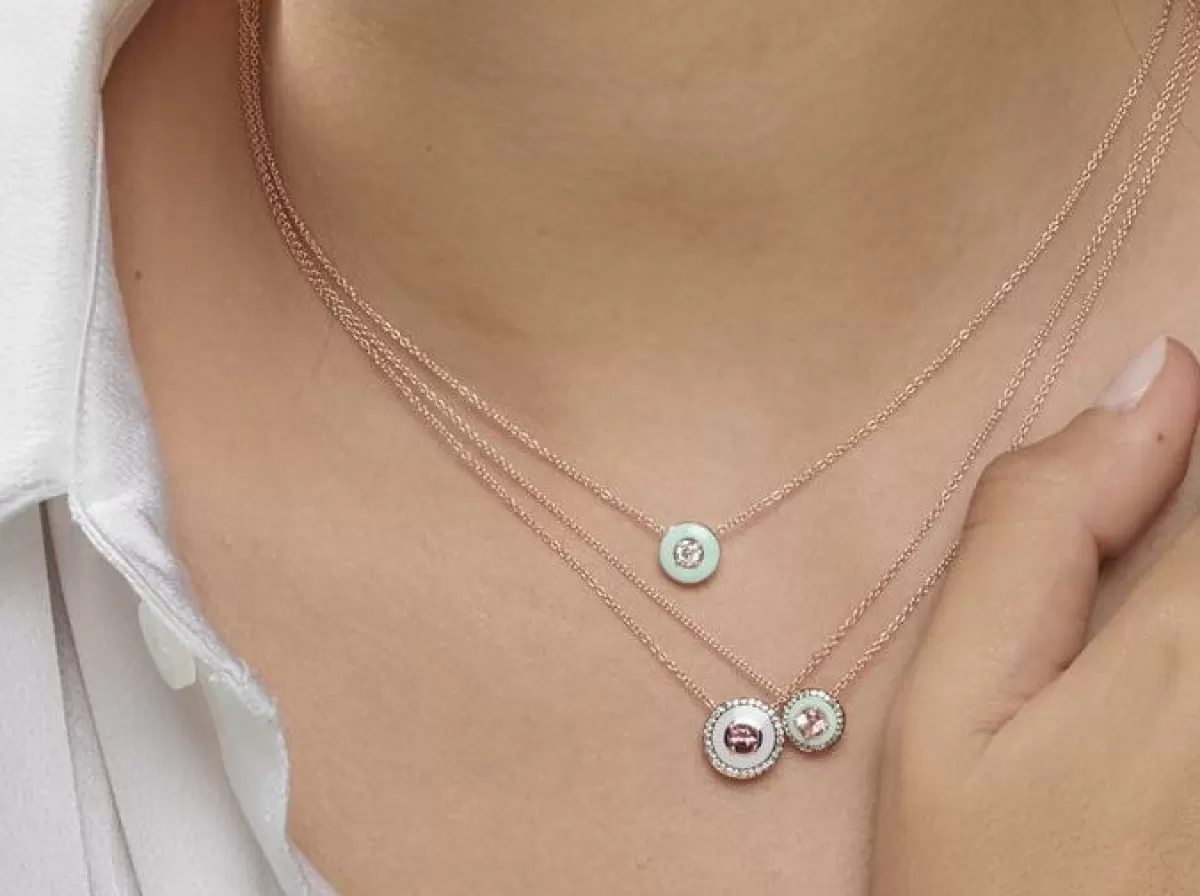 Selim Mouzannar Pendants-Mina Mint Green Pendantpink Tourmaline - Diamonds