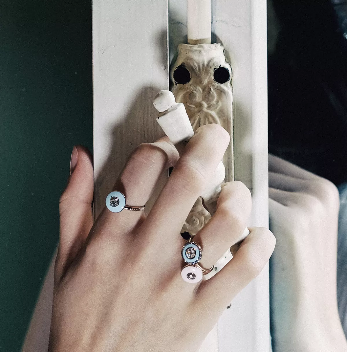 Selim Mouzannar Rings-Mina Mint Green Ringdiamonds