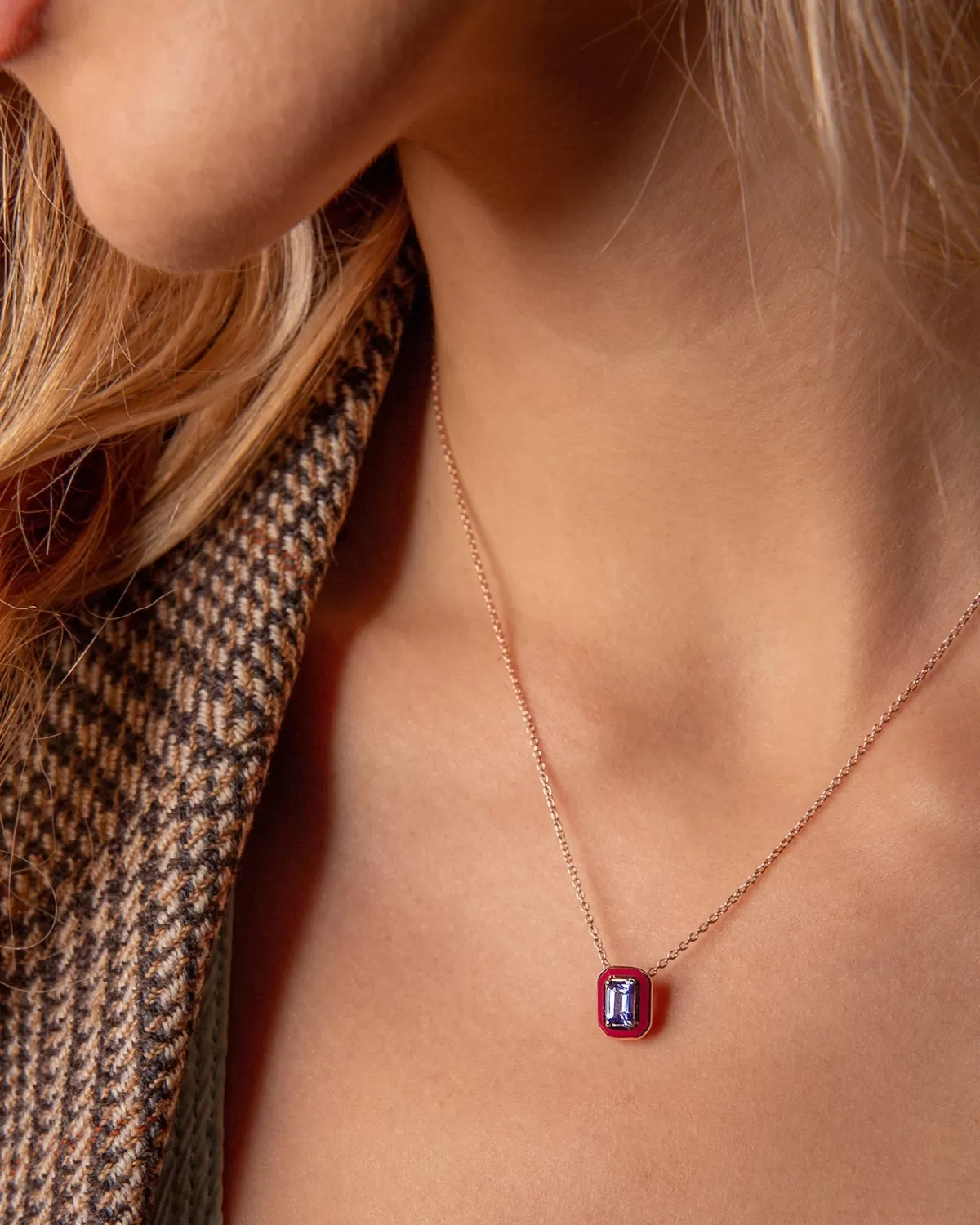 Selim Mouzannar Pendants-Mina Raspberry Pendanttanzanite