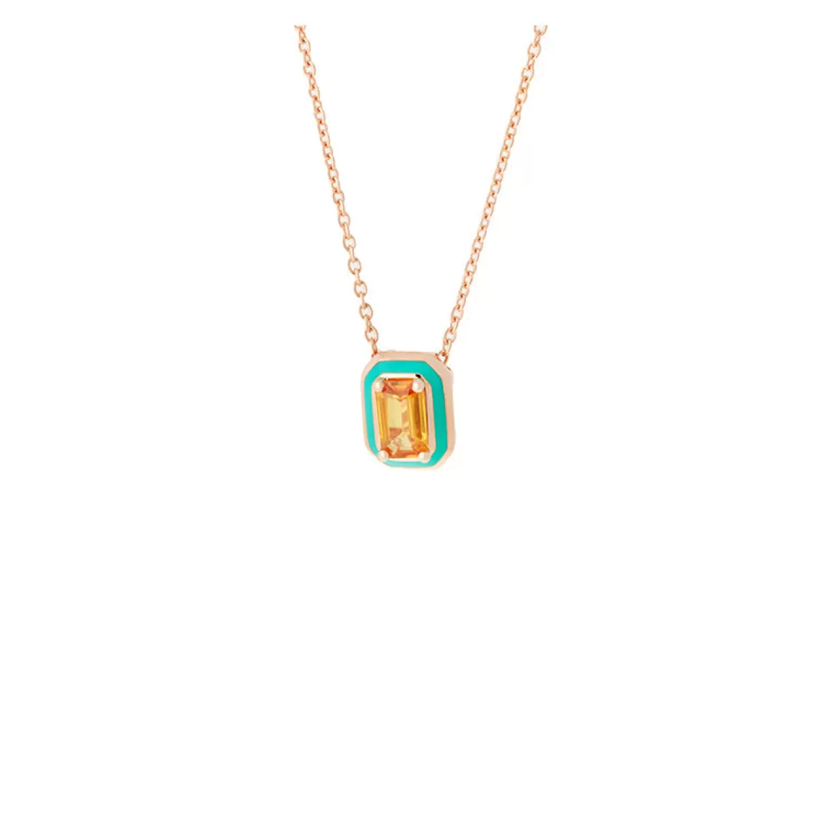 Selim Mouzannar Pendants-Mina Turquoise Pendantlight Orange Sapphire