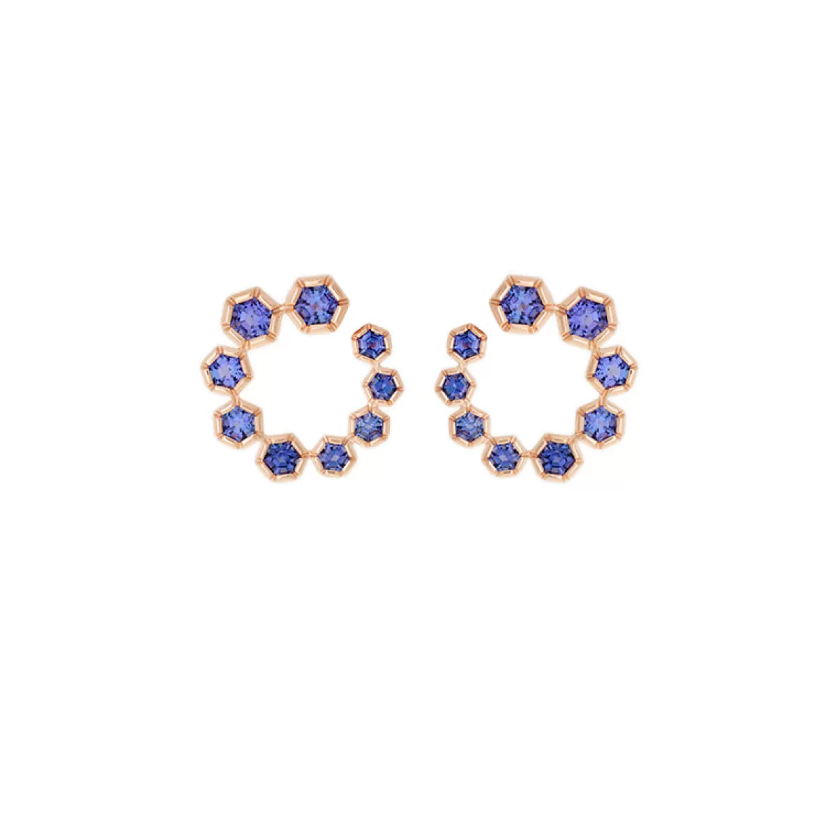 Selim Mouzannar Earrings-Rose De France Earringstanzanites