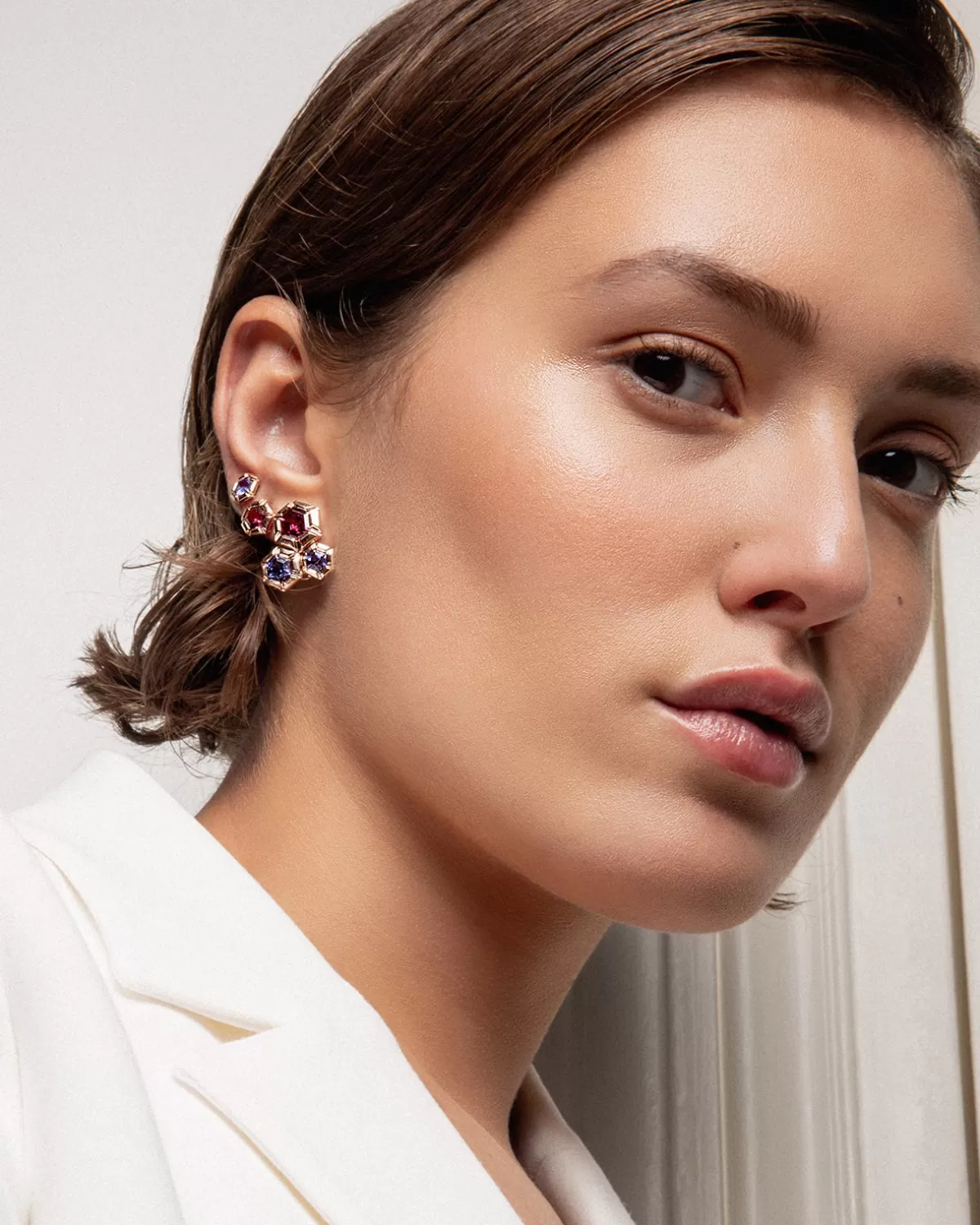 Selim Mouzannar Earrings-Rose De France Earringstanzanites
