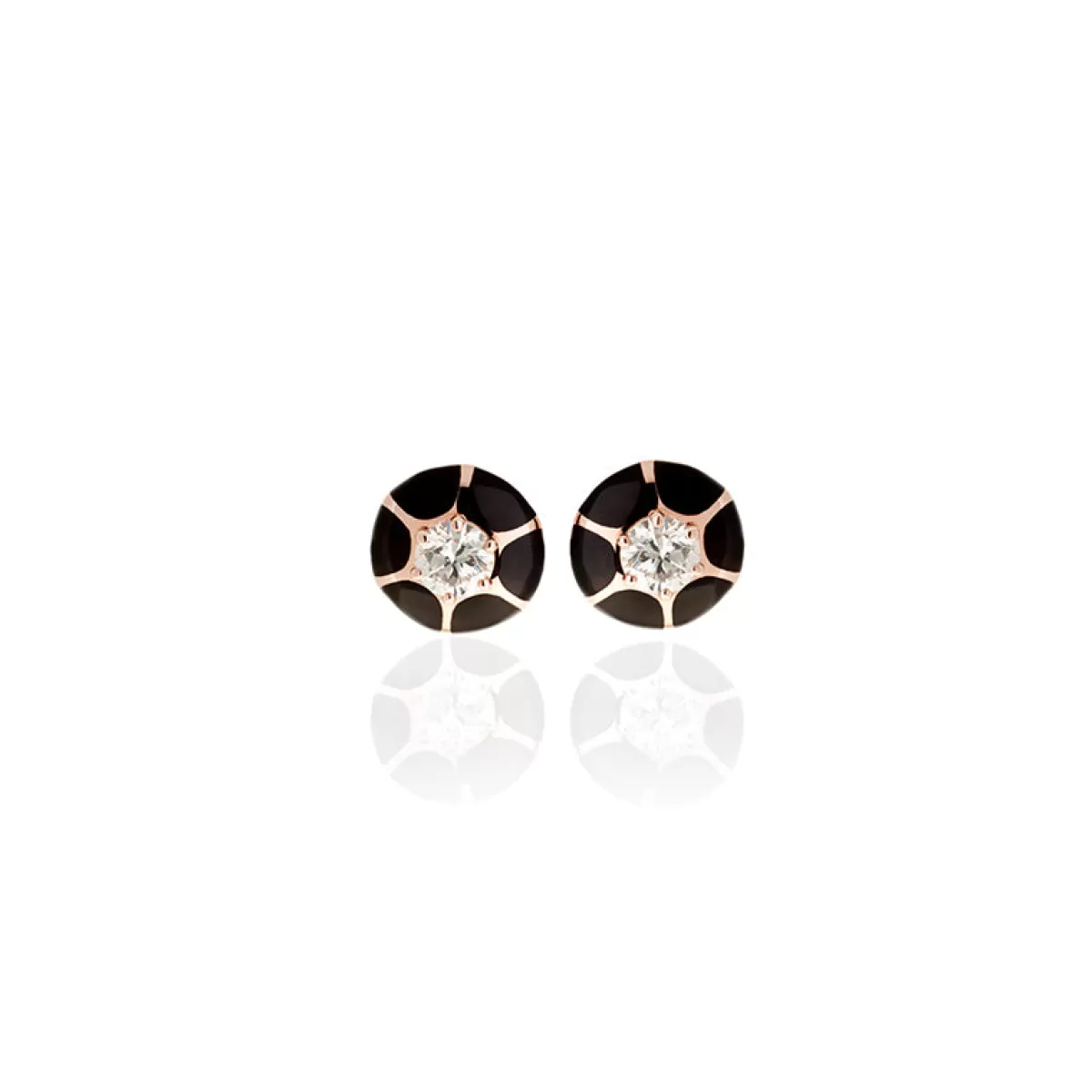 Selim Mouzannar Earrings-Sea Flowers Black Earringsdiamonds