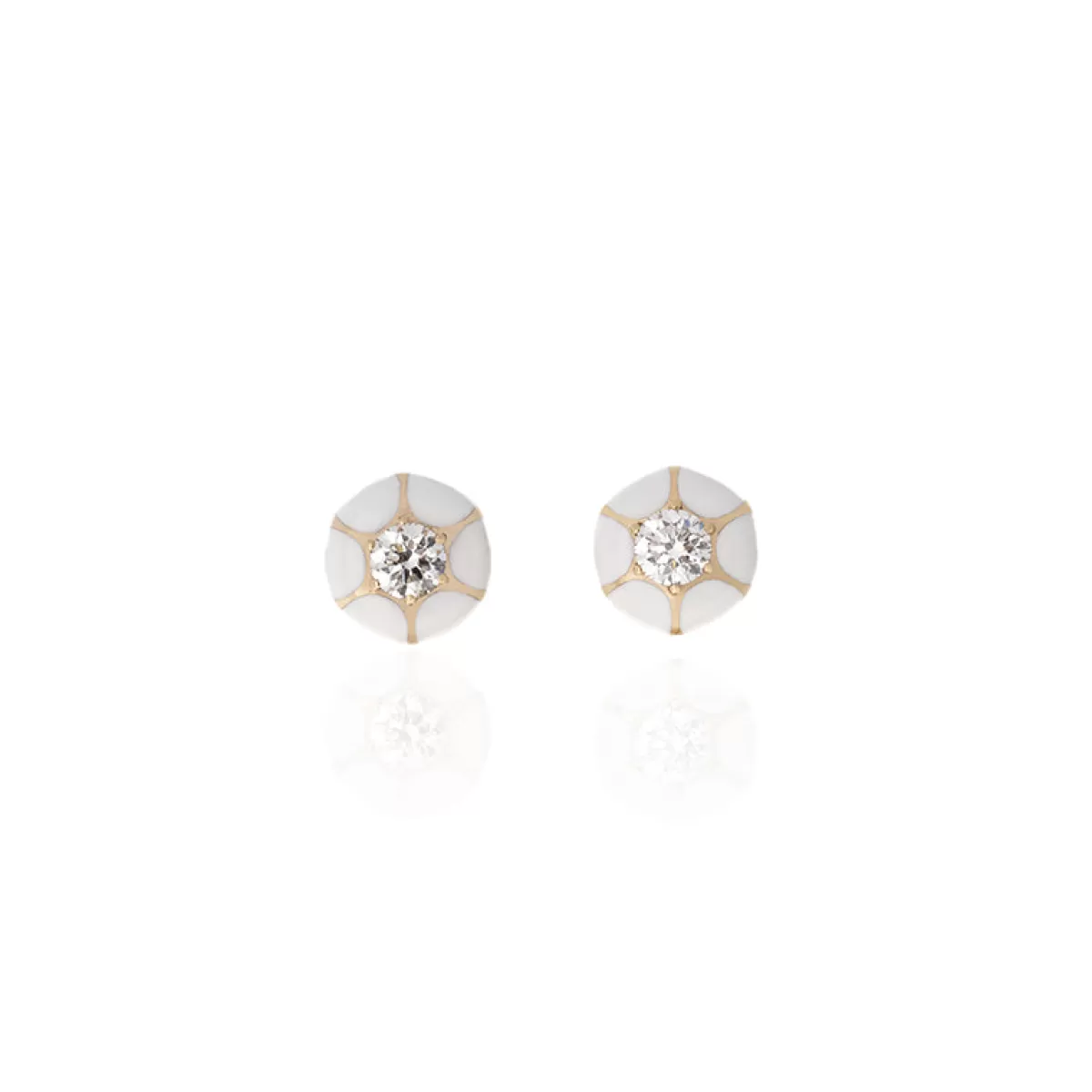 Selim Mouzannar Earrings-Sea Flowers Ivory Earringsdiamonds