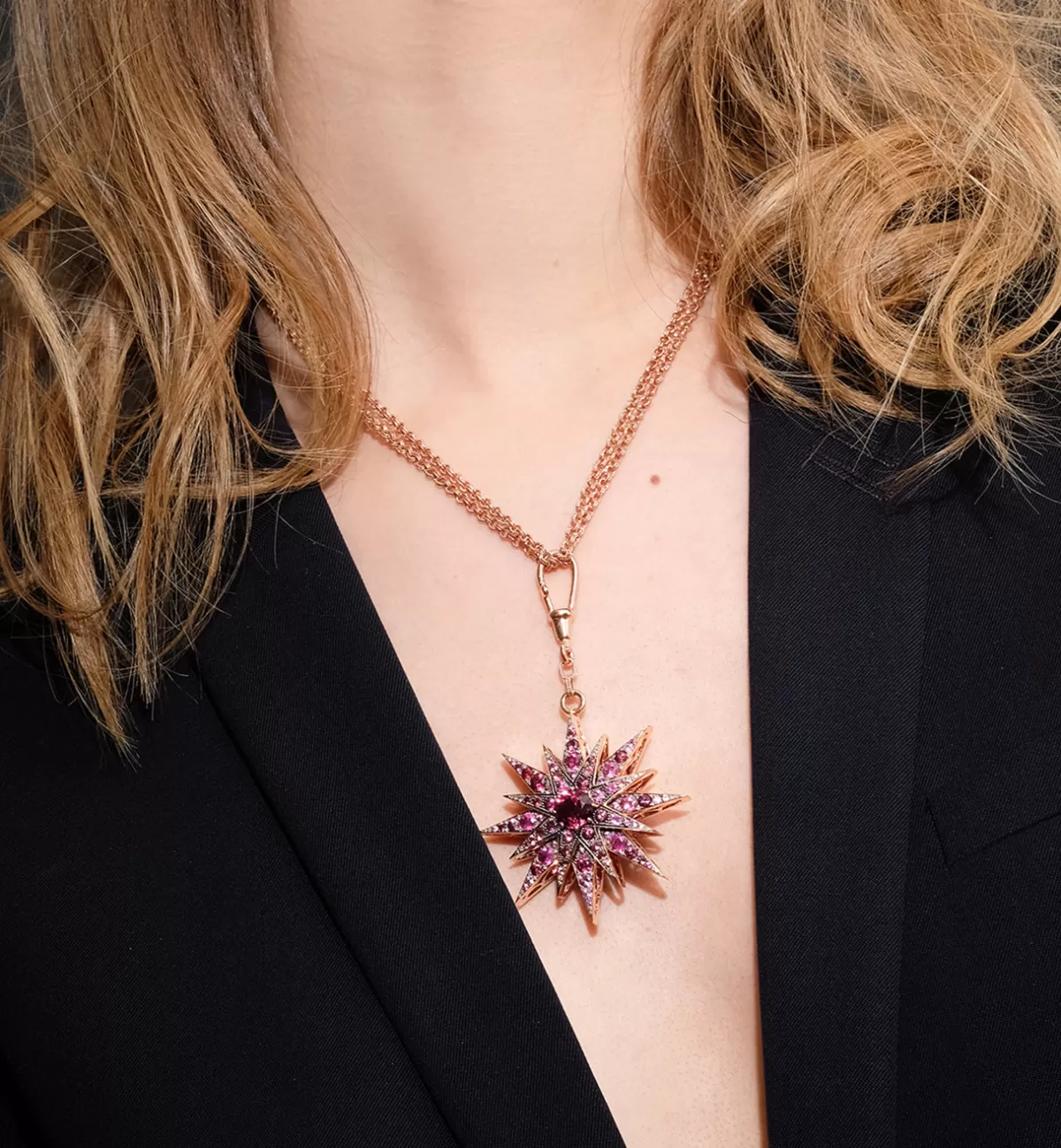 Selim Mouzannar Pendants-Unique Pendantpink Sapphires - Blue Tourmaline - Diamonds